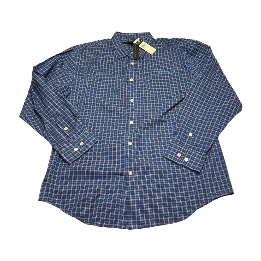 Fubu The Collection Plaid Long Sleeved Dress Shirt Men’s Size 16/18 NWT